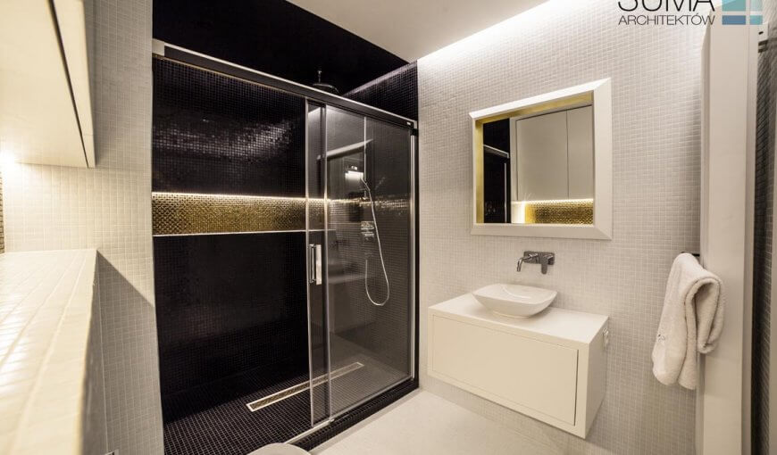 projektowanie wnętrz łazienka glamour